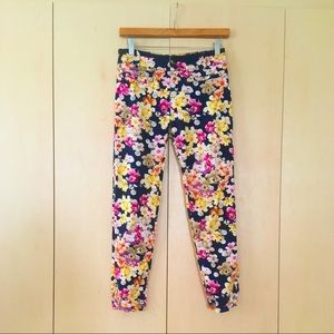 Anthropologie Skinny Floral Pants